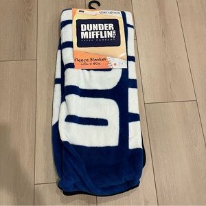 New The Office Throw Blanket in Blue Dunder Mifflin